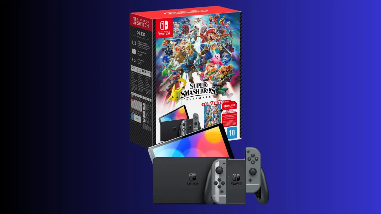 Console Nintendo Switch Oled e Super Smash Bros Ultimate Digital